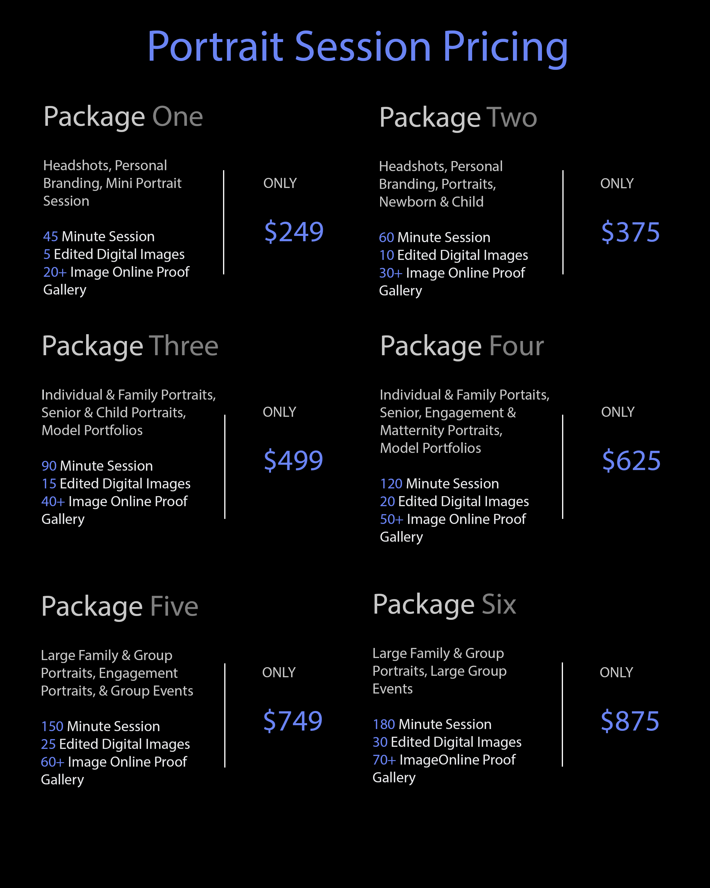 How much does a portrait cost